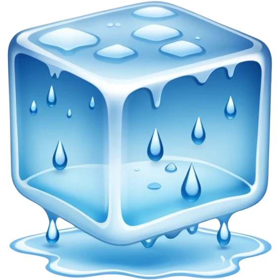 Melting Ice Cube emoji