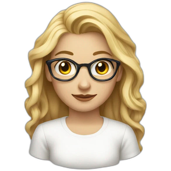девушка с черными волосами и очками emoji