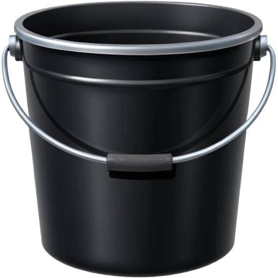 black paint bucket emoji