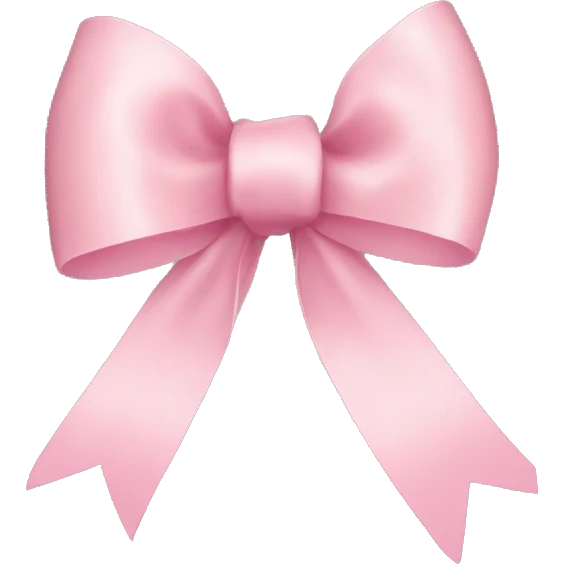 light pink ribbon bow emoji
