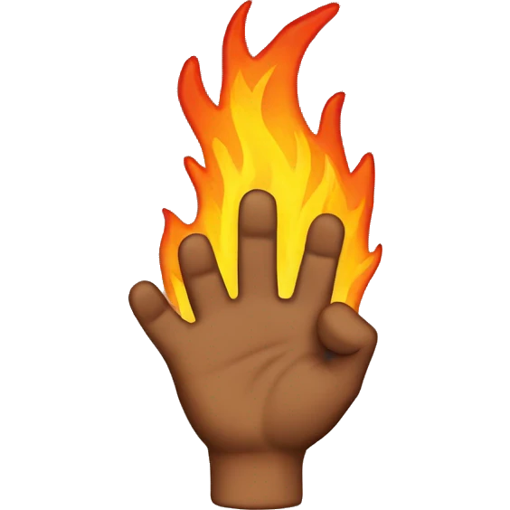 fire hand emoji