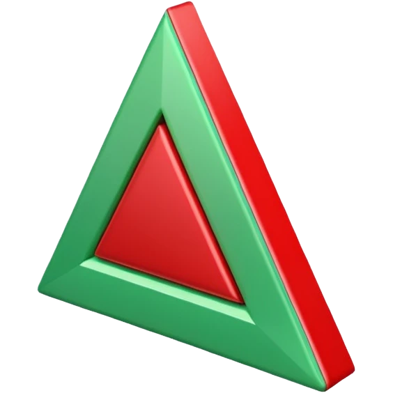 green red triangle up down 3d emoji