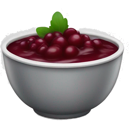 Cranberry sauce in a bowl emoji