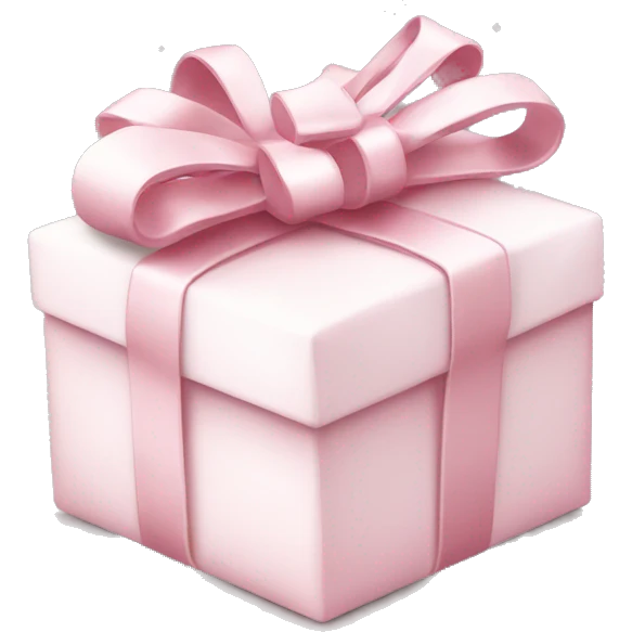 Light pink Christmas gifts under a white Christmas tree  emoji