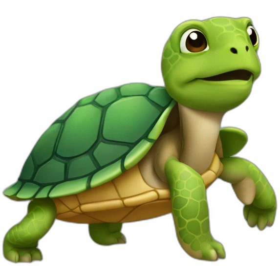 Tortue sur chat emoji