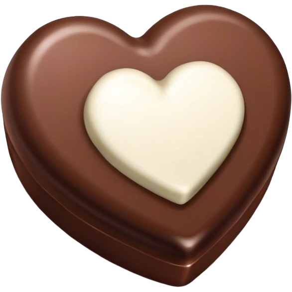 one heart shaped chocolate truffle emoji