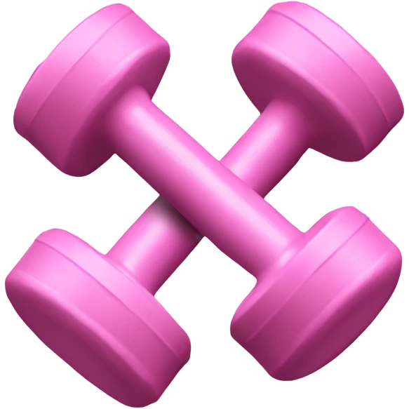 Two light pink dumbbells  emoji