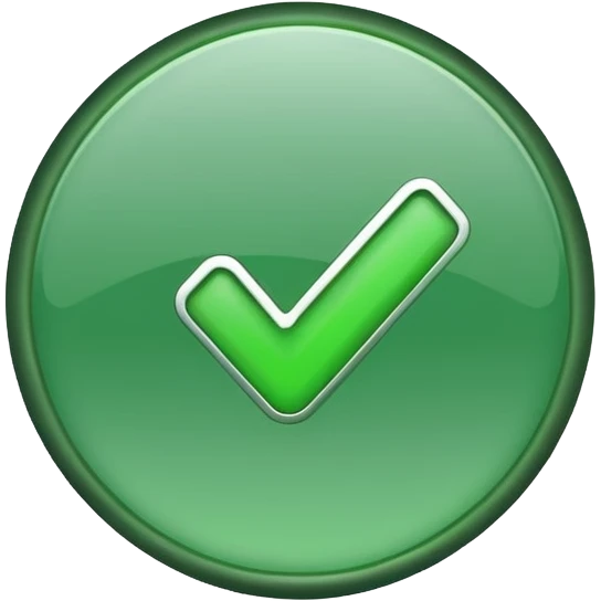 Green tick mark no background emoji