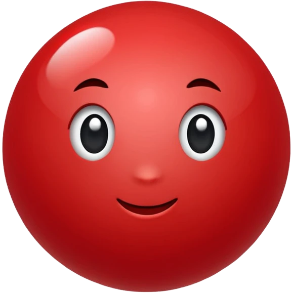 glitter bolinha vermelha pequena emoji