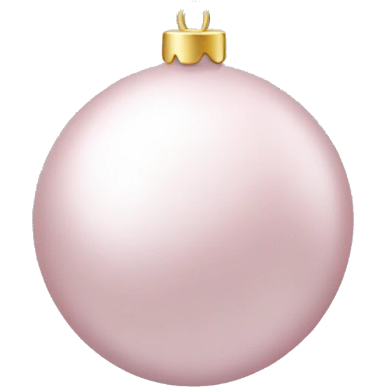pale pink christmas bauble emoji