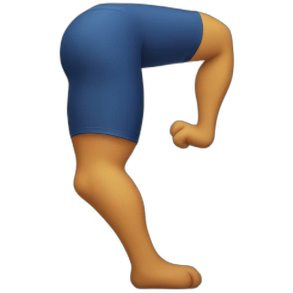 a flexing cat leg emoji
