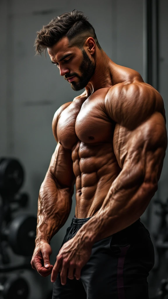bodybuilder che dorme bene e questo gli porta tanto benessere e salute emoji