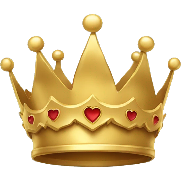  Golden crown with a heart  emoji
