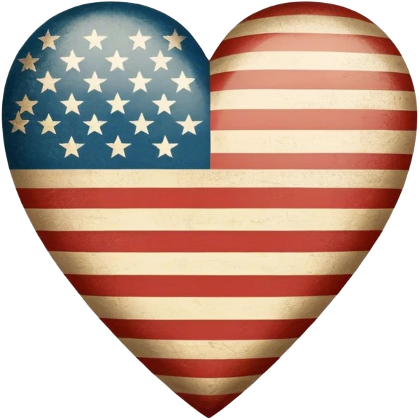 vintage americana heart emoji