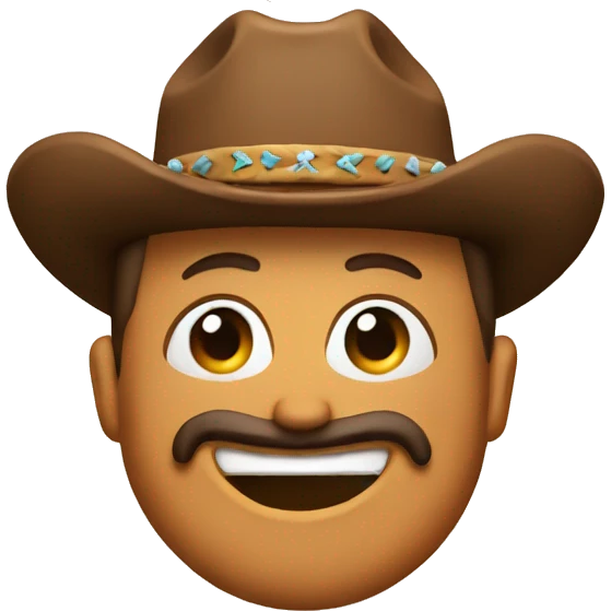 Cowboy cookie emoji