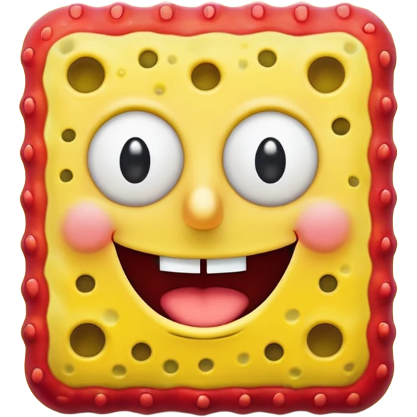 I want SpongeBob in red emoji