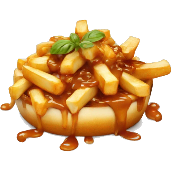 Poutine qui mange une poutine emoji