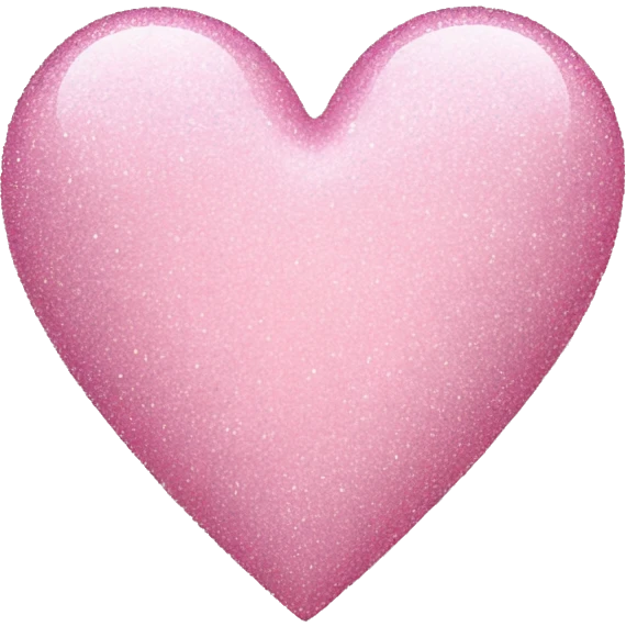 Glittery soft pink heart emoji