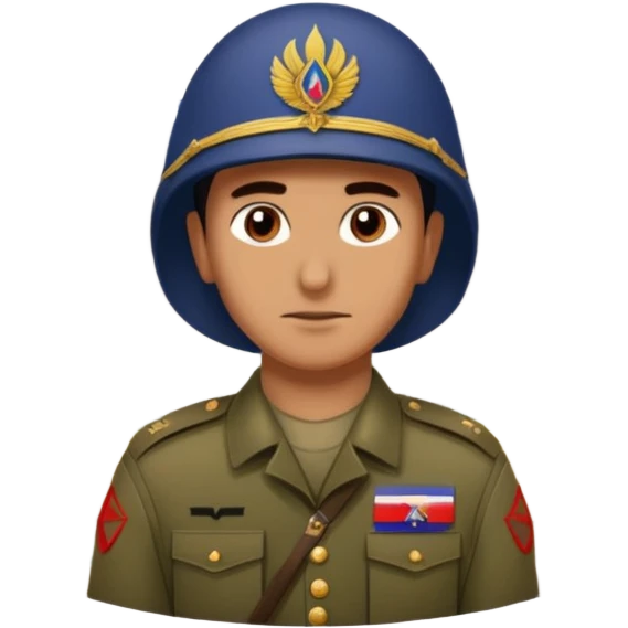 сгенерируй Армянского солдата стоящего спеной и смотрящего на гору арарат киношную картинку хочу emoji