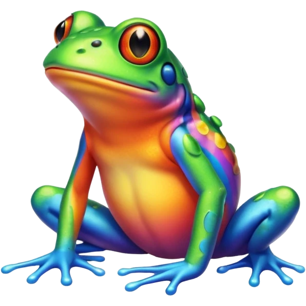 Grenouille arc-en-ciel emoji
