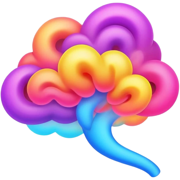 colorful neon smoke swirls emoji