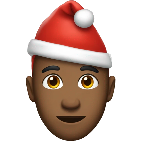 JC wearing a Santa hat emoji