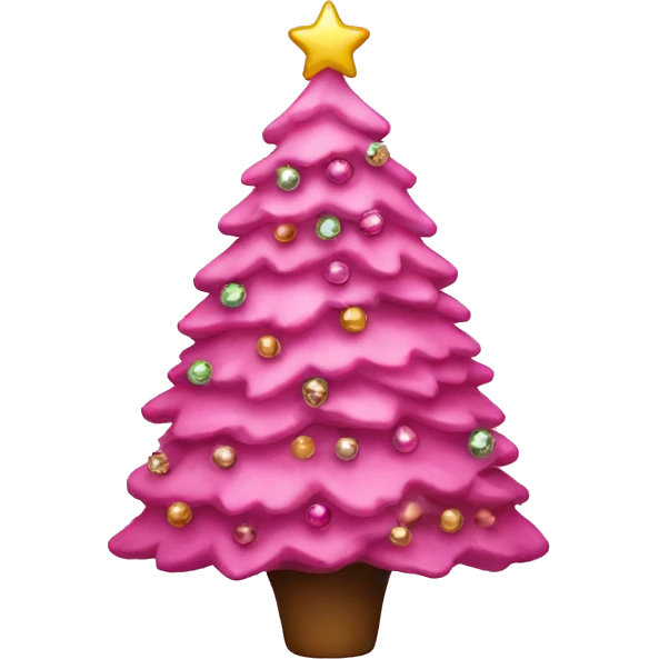 pink christmas tree emoji