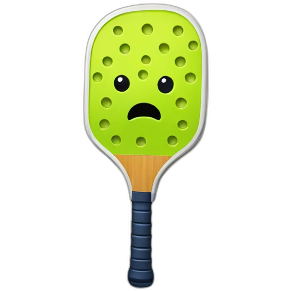 Pickleball's paddle together with balls emoji
