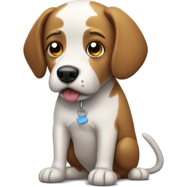 Sick dog emoji