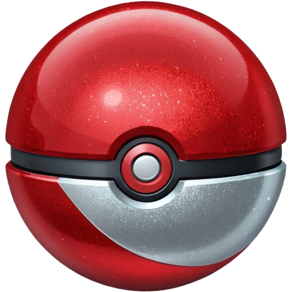 red glitter pokeball  emoji
