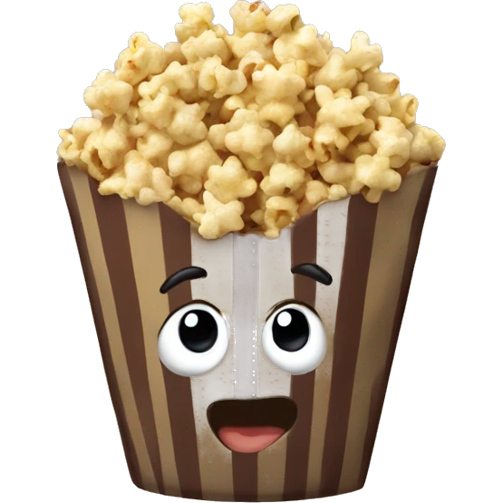 Chocolate covered popcorn emoji