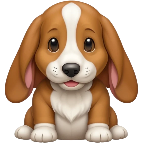 smile Basset Hound baby emoji
