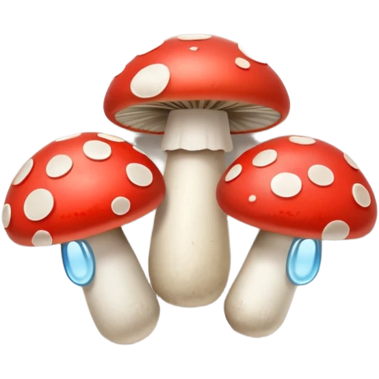 3 champignons on the plate emoji