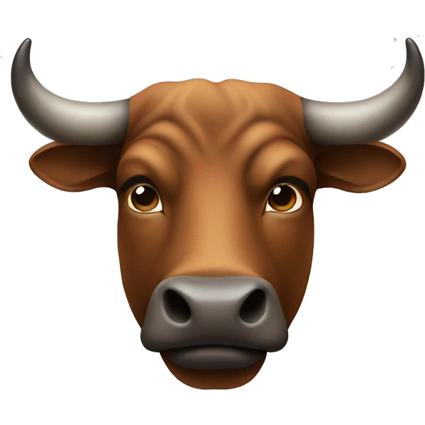 front facing bull head emoji