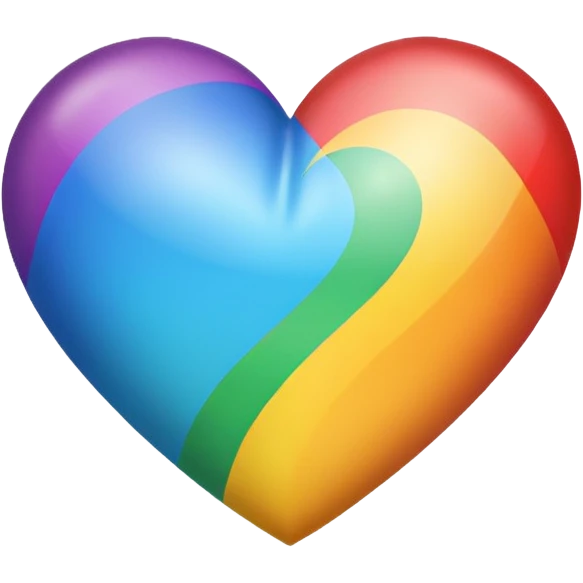 A rainbow heart emoji