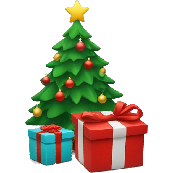presents under a christmas tree emoji
