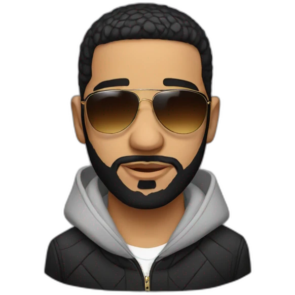 Drake with sunglasses emoji