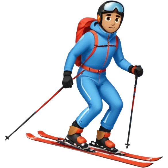 Man Skiing Background Matterhorn emoji