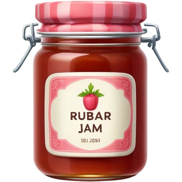 Jar of rhubarb jam  emoji