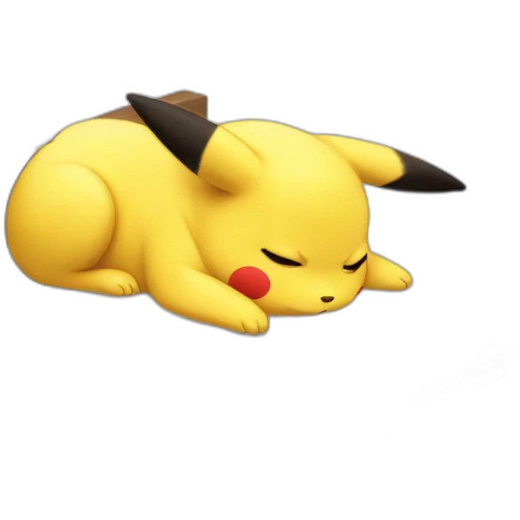 Pikachu sleeping emoji