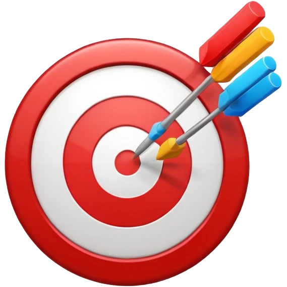 A target emoji with a bar chart emoji on the side emoji