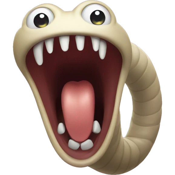 screaming worm emoji