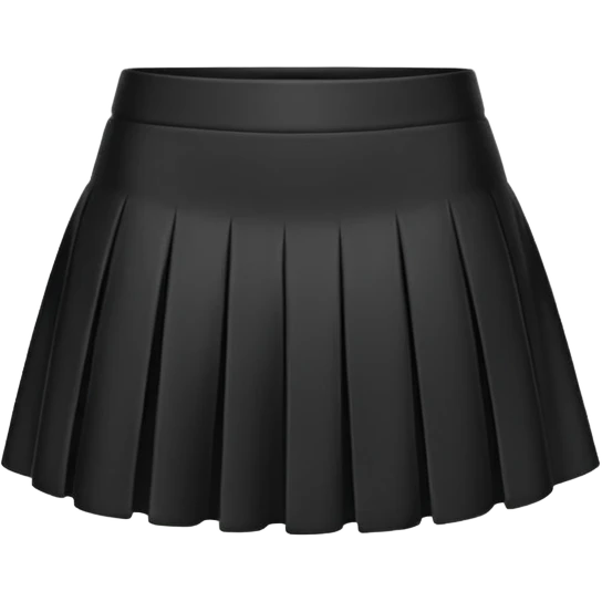 plain isolated black mini skirt emoji