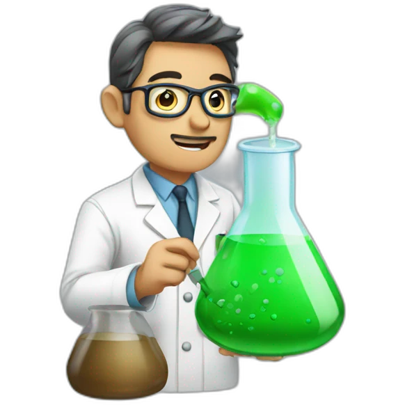 Scientist making an experiment emoji