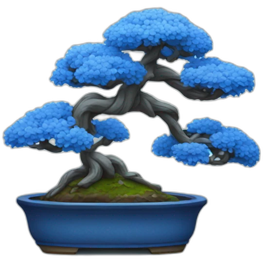 blue bonsai emoji