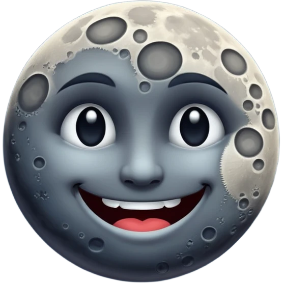 Cursed Pervertedly Dark Smiling Moon emoji