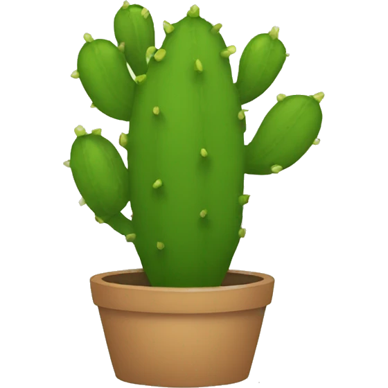 single flat Nopal without pot emoji