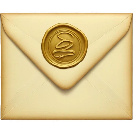 an envelope with a vintage ethereal wax seal emoji