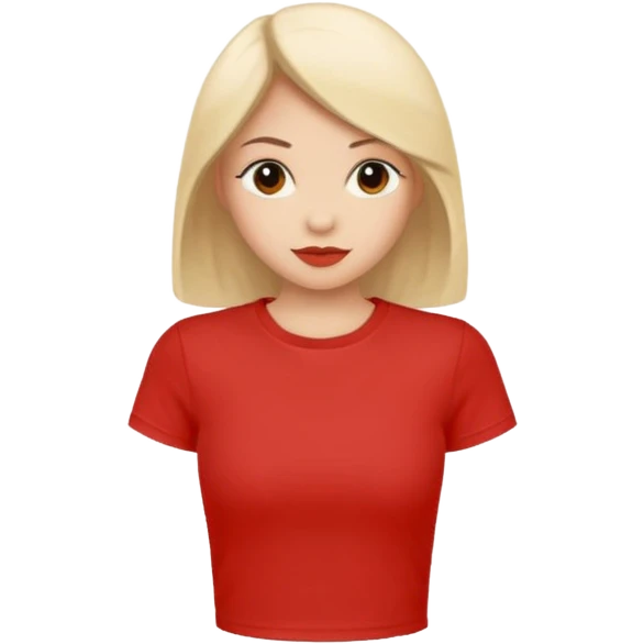 red crop t-shirt emoji