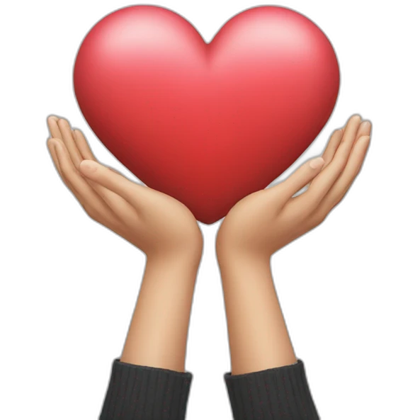 Heart making in hands emoji